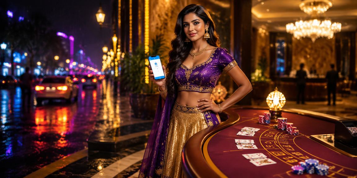 Evening cityscape with casino lights symbolizing online betting